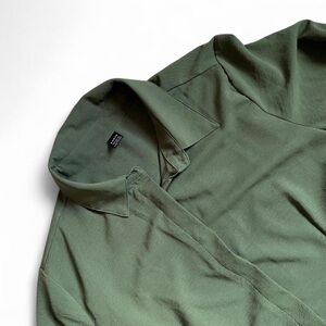 Chic olive green SHEIN button-front blouse in size L women’s